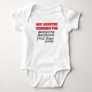 Aunt thinks nephew is awesome, handsome, and more baby bodysuit