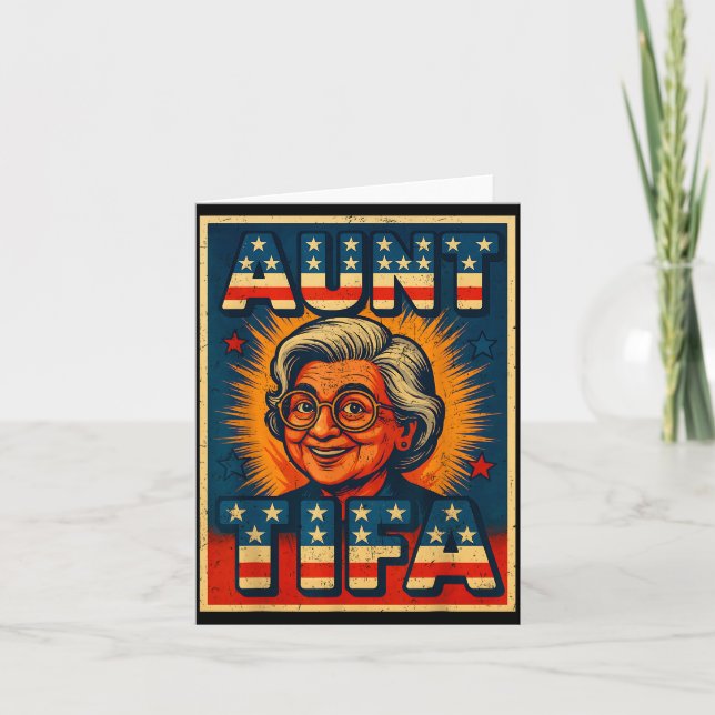 Aunt Tifa Shirt Aunt Tifa Funny Style Ster  Card (Front)