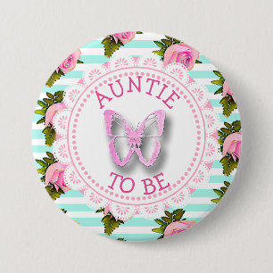 Aunt to Be Baby Shower Button