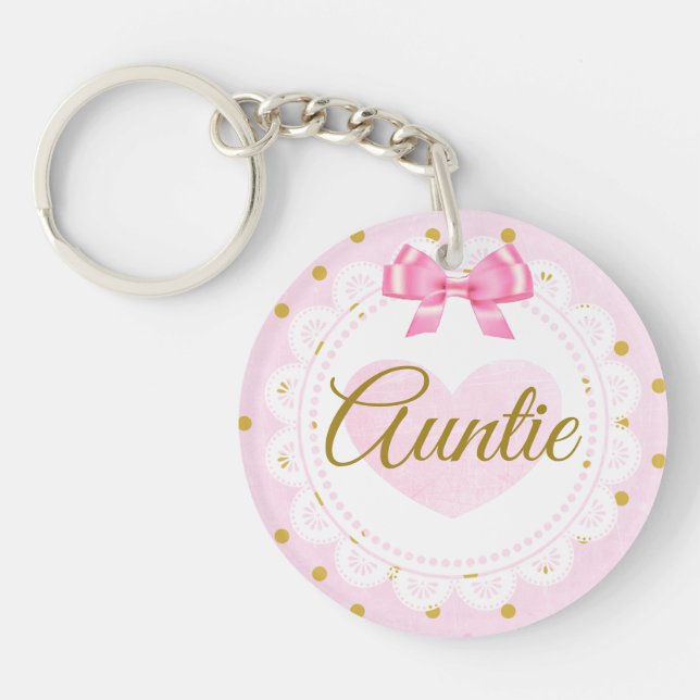 Aunt to Be | Birth Announcement | Ultrasound  Keychain (Front)