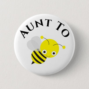 Aunt To Be New Aunt Baby Pregnancy Annoucement 2 Inch Round Button