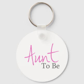 Aunt To Be (Pink Script) Keychain