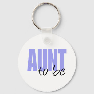Aunt To Be (Purple Block Font) Keychain