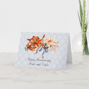 Aunt & Uncle Anniversary With Day Lilies Card