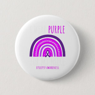 Aunt Uncle I Wear Purple For My Niece Epilepsy Awa 2 Inch Round Button
