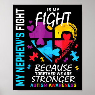 Aunt Uncle Puzzle Heart Blue Fighter Nephew Au Poster
