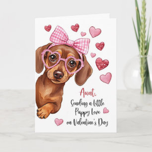 Aunt Valentine Puppy Love Cute Dog Card
