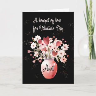 Aunt Valentines Day Bouquet of Love Card