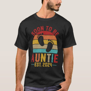 Aunt Women's Soon To Be Auntie Retro Vintage Styl T-Shirt