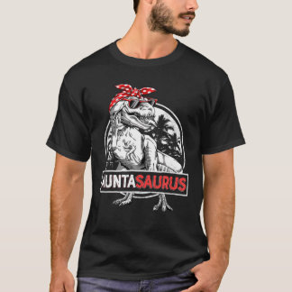 Auntasaurus T Rex Dinosaur Auntie Saurus Family Ma T-Shirt