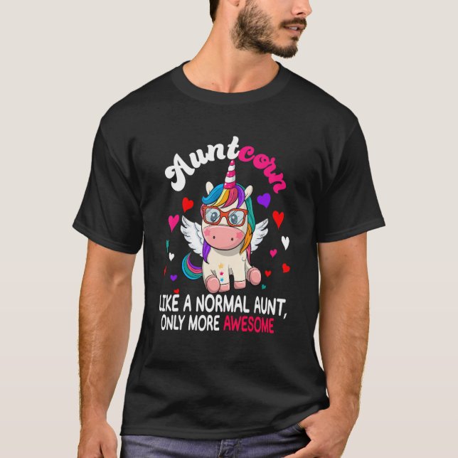 Auntcorn Definition Normal Aunt More Awesome Cute  T-Shirt (Front)