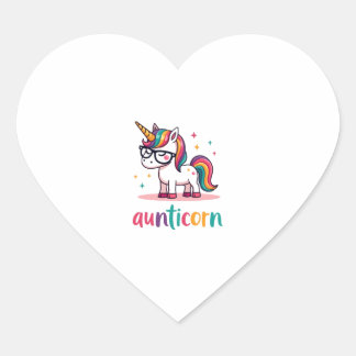 Aunticorn Aunty Dabbing Unicorn Auntie Aunt Christ Heart Sticker