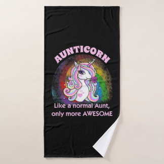 aunticorn  gift awesome aunt unicorn family bath towel