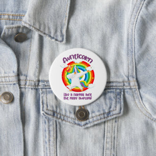 Aunticorn Like A Normal Aunt But More Awesome 3 Inch Round Button