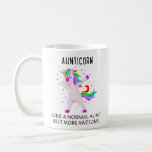 Aunticorn like a normal aunt but more awesome Chic Coffee Mug<br><div class="desc">Aunticorn like a normal aunt but more awesome - Perfect gift for any occasions such as Mother's Day,  Father's Day, Thanksgiving,  Easter,  Christmas or New Year,  Halloween,  Xmas,  Thanksgiving,  St.Patrick's day,  July 4th,  Birthday.</div>