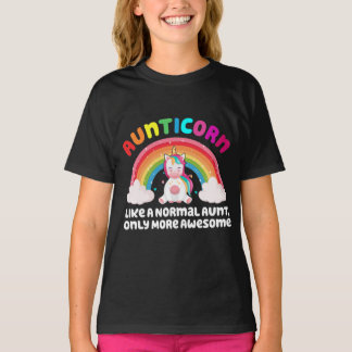 Aunticorn Like A Normal Aunt But More Awesome T-Shirt