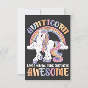 aunticorn like a normal aunt only more awesome card