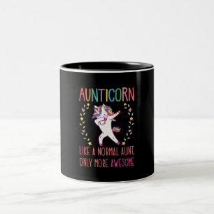 aunticorn like a normal aunt only more awesome .pn Two-Tone coffee mug