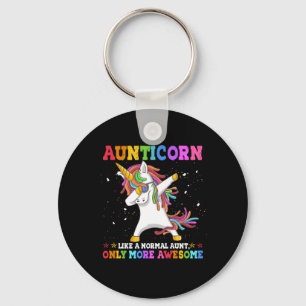 Aunticorn Like An Aunt Only Awesome Dabbing Unicor Keychain