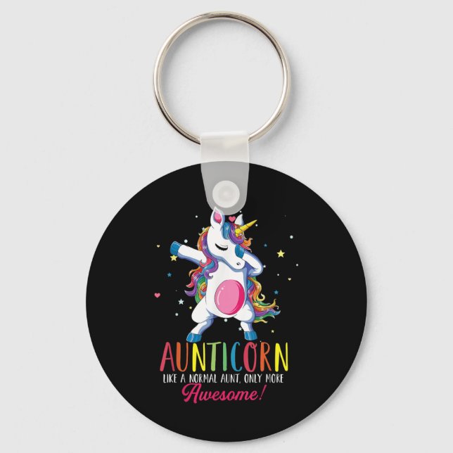 Aunticorn Like An Aunt Only Awesome Keychain (Front)