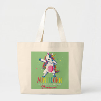 Aunticorn Like An Aunt Only Awesome Large Tote Bag