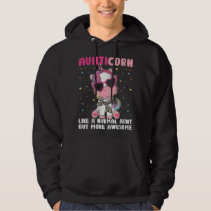 Aunticorn Like Normal But More Awesome Cute Unicor Hoodie