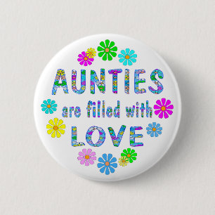 Auntie 2 Inch Round Button