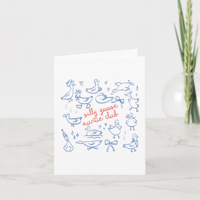 Auntie Aunt Silly Goose Mother’s Day Silly Goose A Card (Front)