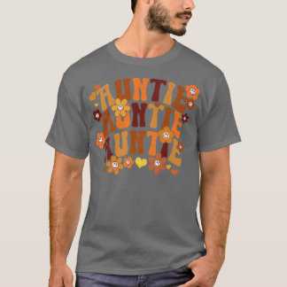 Auntie Autumn Fall Vintage Retro Groovy Hippie Flo T-Shirt