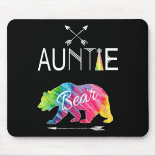 Auntie Bear Tie Dye Matching Family Vacation And C Mouse Pad