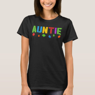 Auntie Blocks Master Builder Brick Builder Birth T-Shirt