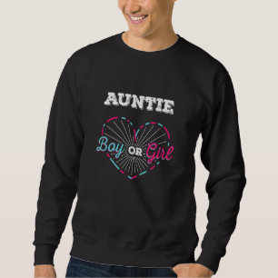 Auntie Boy or Girl Gender Reveal Aunt Baby Shower Sweatshirt