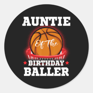 Auntie Bysketbyll Birthday Boy Family Byller B-day Classic Round Sticker