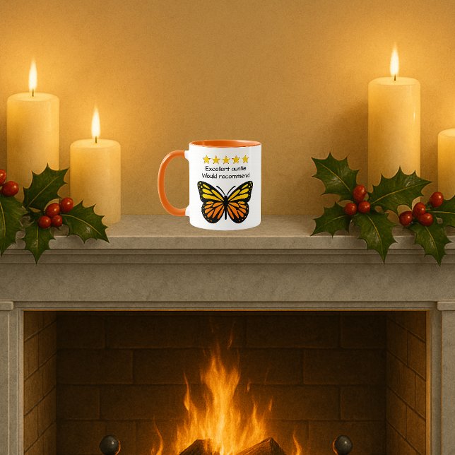 Auntie custom text butterfly mug (Creator Uploaded)