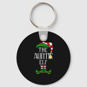 Auntie Elf Family Matching Christmas Group Keychain