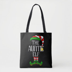 Auntie Elf Family Matching Christmas Group Tote Bag