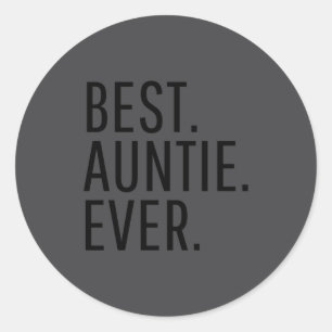 Auntie Ever Funny Auntie Classic Round Sticker