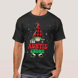 Auntie Gnome Buffalo Plaid Matching Family Christm T-Shirt