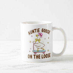 Auntie Goose On The Loose Funny Birthday Matching Coffee Mug