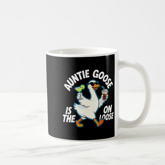 Auntie Goose On The Loose Funny Drinking Gift  Coffee Mug (Right)