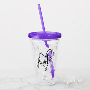 Auntie Heart   Gifts for Aunt   Acrylic Tumbler