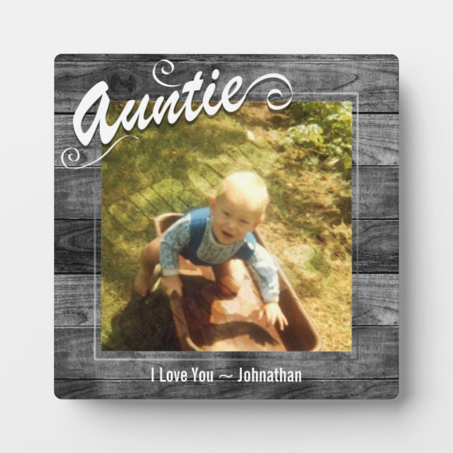 Auntie I love You Photo Plaque (Front)