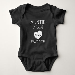 Auntie is my Favourite - Favourite Aunt Baby Bodysuit