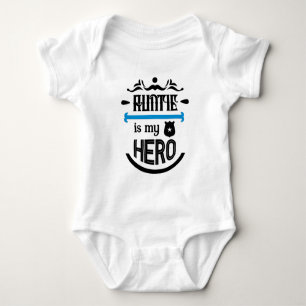 Auntie Is My Hero Baby Bodysuit
