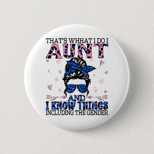 Auntie Keeper of the Gender Reveal Party Ideas 2 Inch Round Button