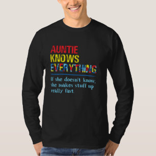 Auntie Knows Everything Puzzle Autism Awareness T-Shirt