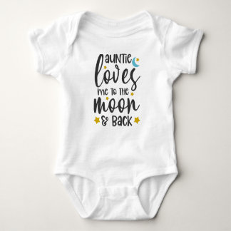 Auntie Loves Me To The Moon And Back Baby Bodysuit