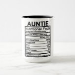 Auntie Nutritional Facts Mug<br><div class="desc">Mugs
Auntie Nutritional Facts
Funny Quotes/Sayings
Trendy/Cute/Unique
Customizable</div>