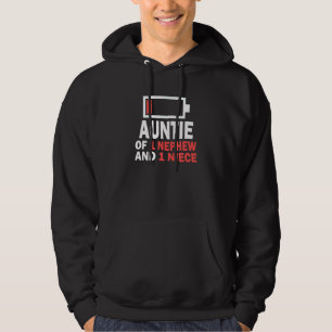 Auntie Of 1 Nephew And 1 Niece From Boy Girl Aunt  Hoodie