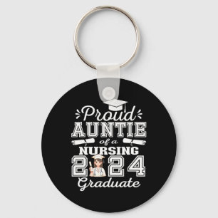 Auntie Of A Nursing Graduate 2024 Girl Family Matc Keychain